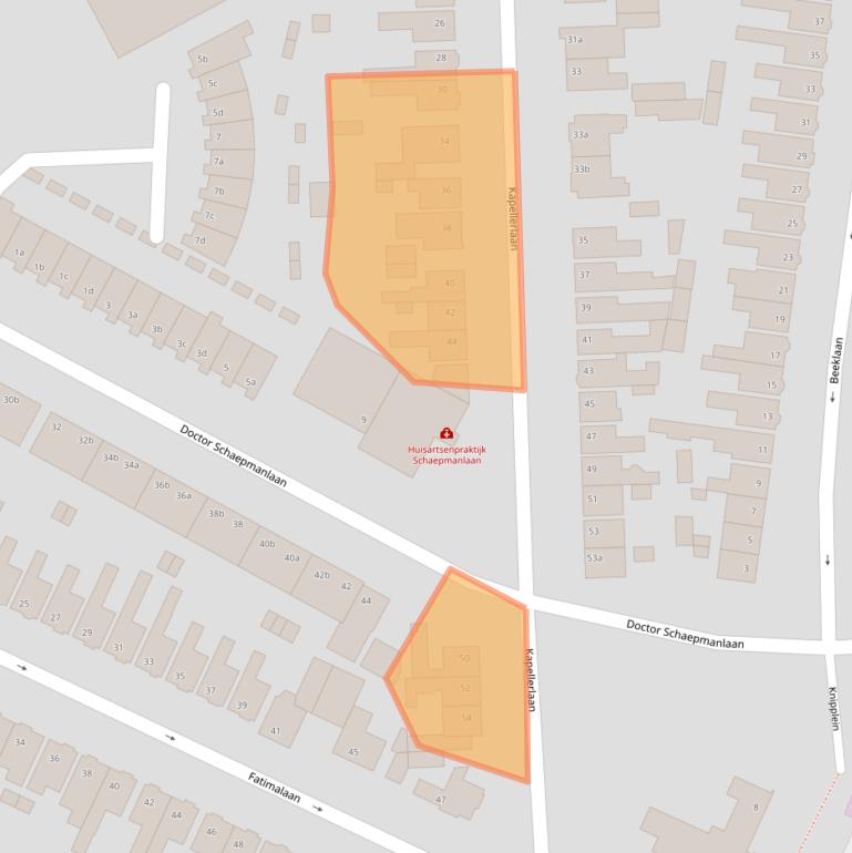 Kaart van postcodegebied 4702JR.