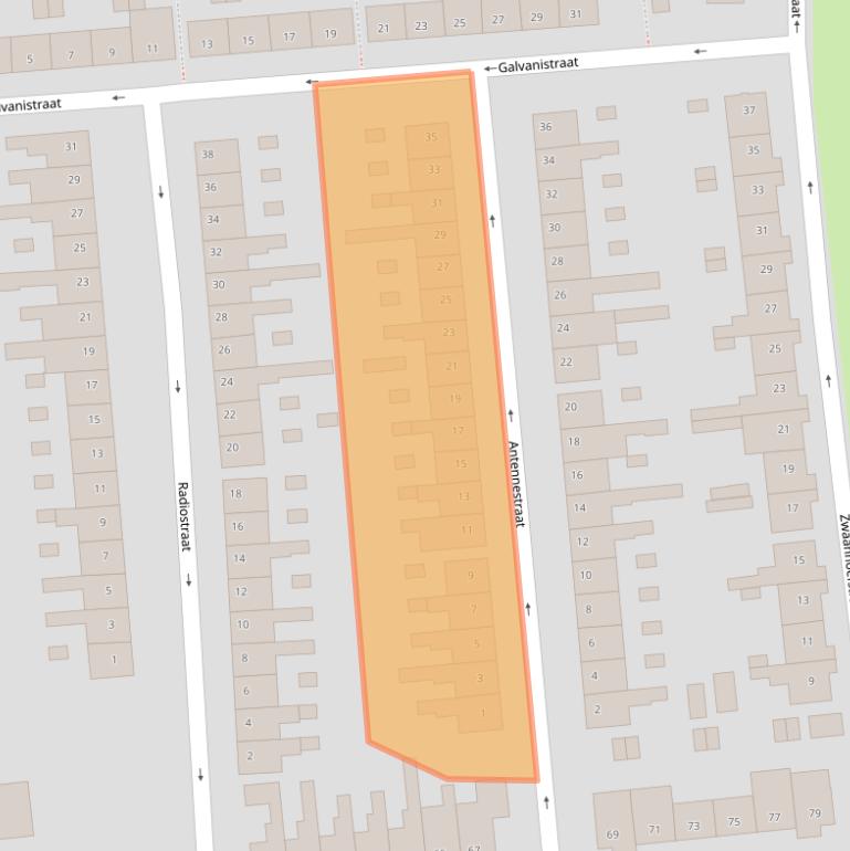 Kaart van postcodegebied 4702LD.