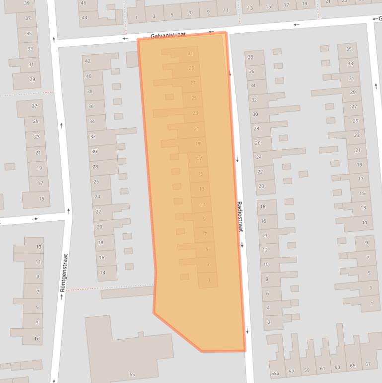 Kaart van postcodegebied 4702LG.
