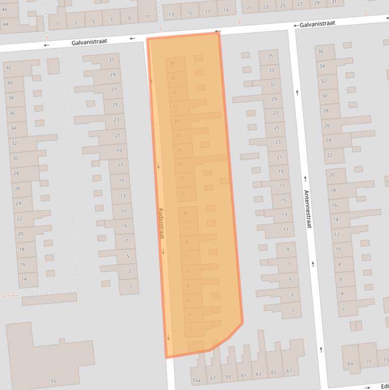 Kaart van postcodegebied 4702LH.