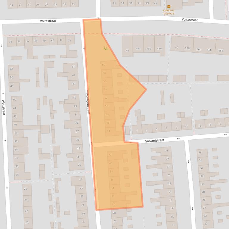 Kaart van postcodegebied 4702LN.