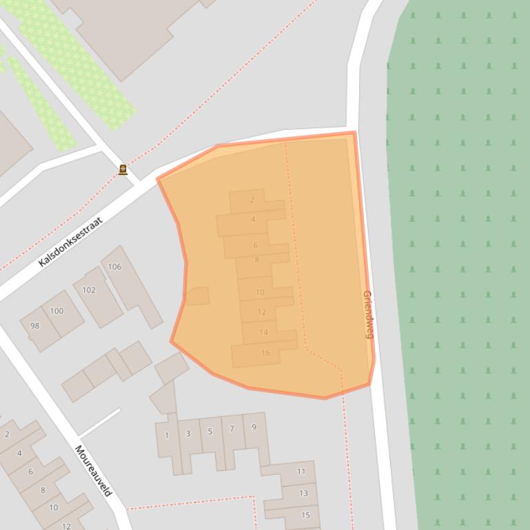 Kaart van postcodegebied 4702MC.