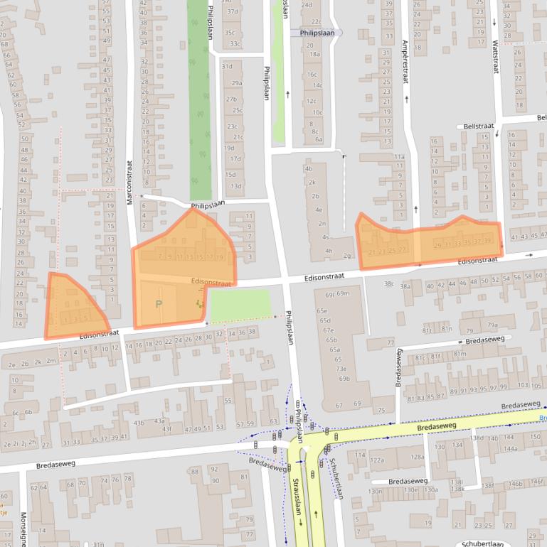 Kaart van postcodegebied 4702NA.