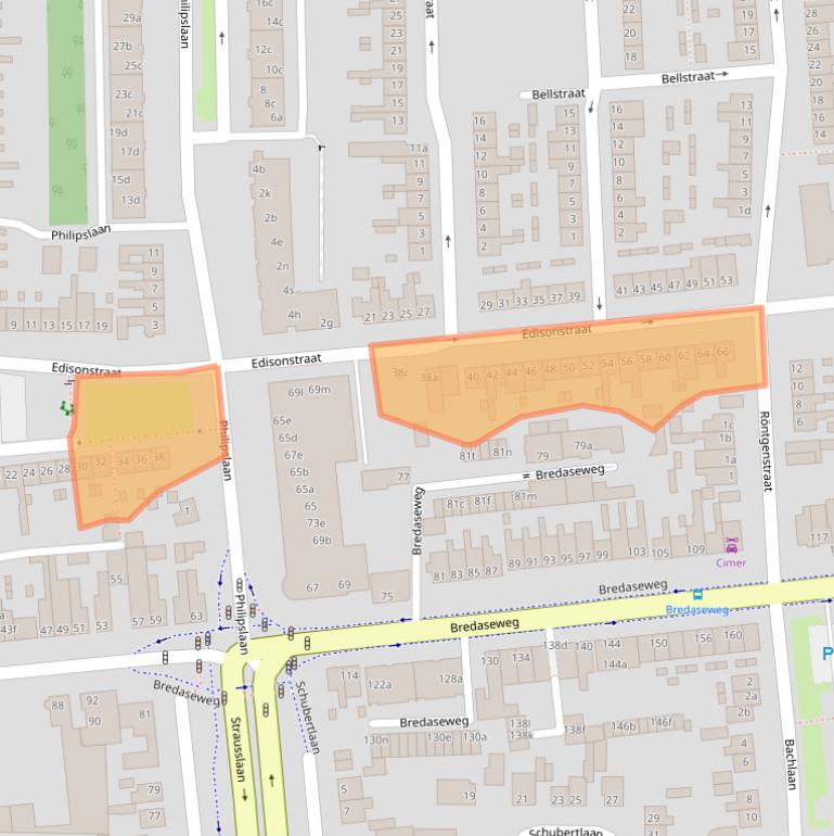 Kaart van postcodegebied 4702ND.