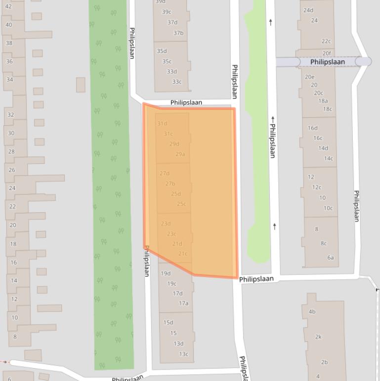 Kaart van postcodegebied 4702NH.