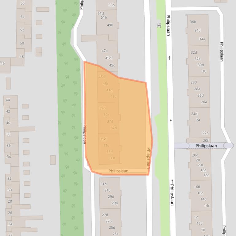 Kaart van postcodegebied 4702NJ.