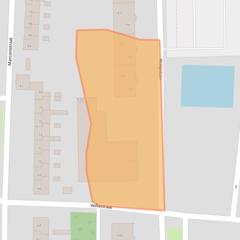 Kaart van postcodegebied 4702NL.