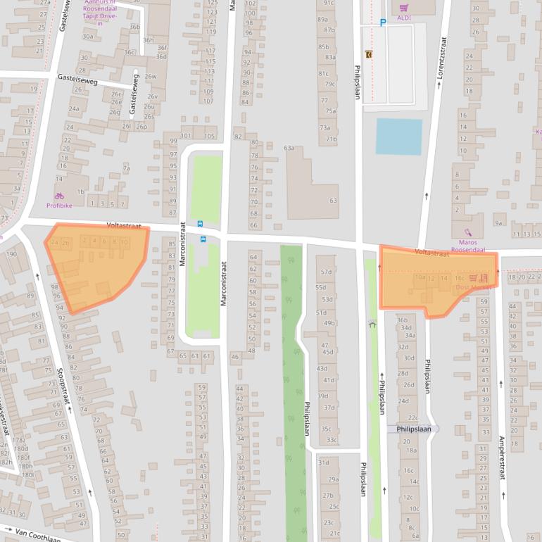 Kaart van postcodegebied 4702PC.