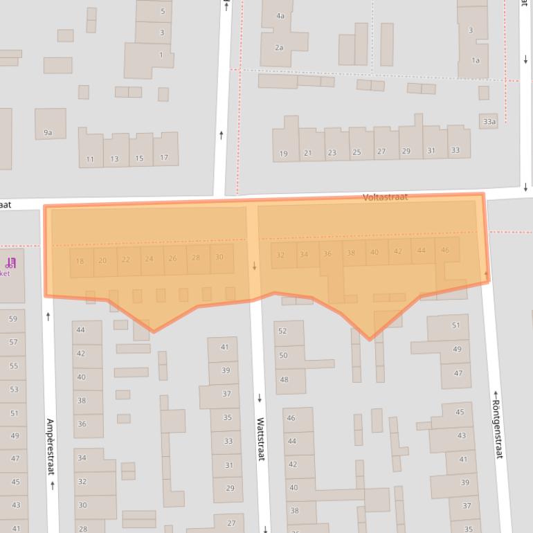 Kaart van postcodegebied 4702PD.