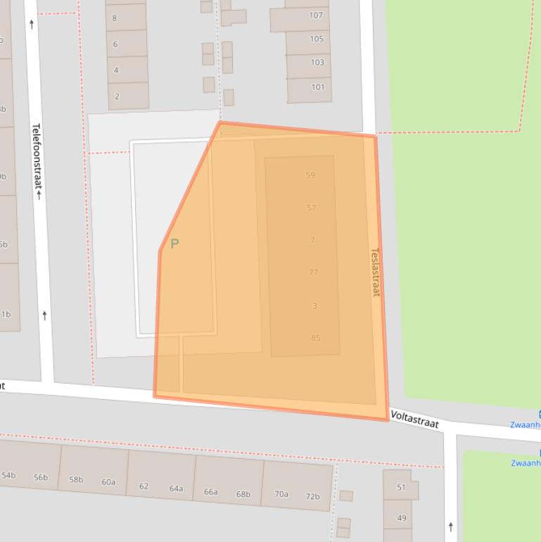 Kaart van postcodegebied 4702PN.