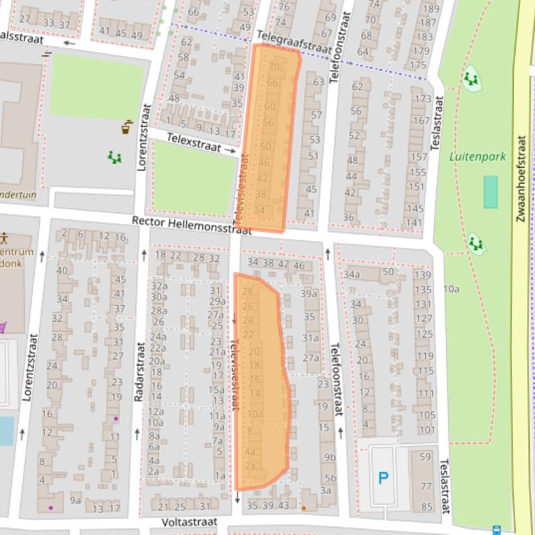 Kaart van postcodegebied 4702PW.