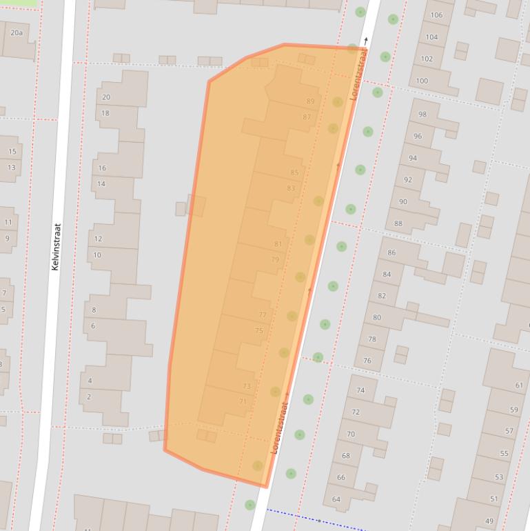 Kaart van postcodegebied 4702RK.