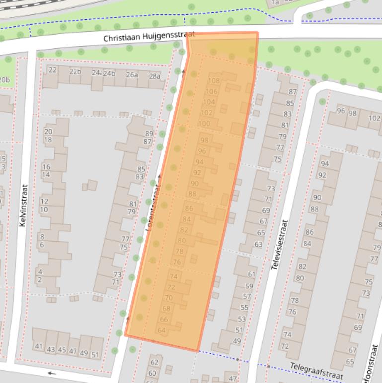Kaart van postcodegebied 4702RN.