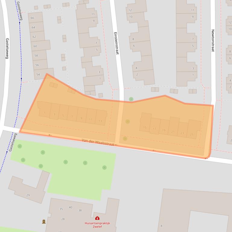 Kaart van postcodegebied 4702SB.