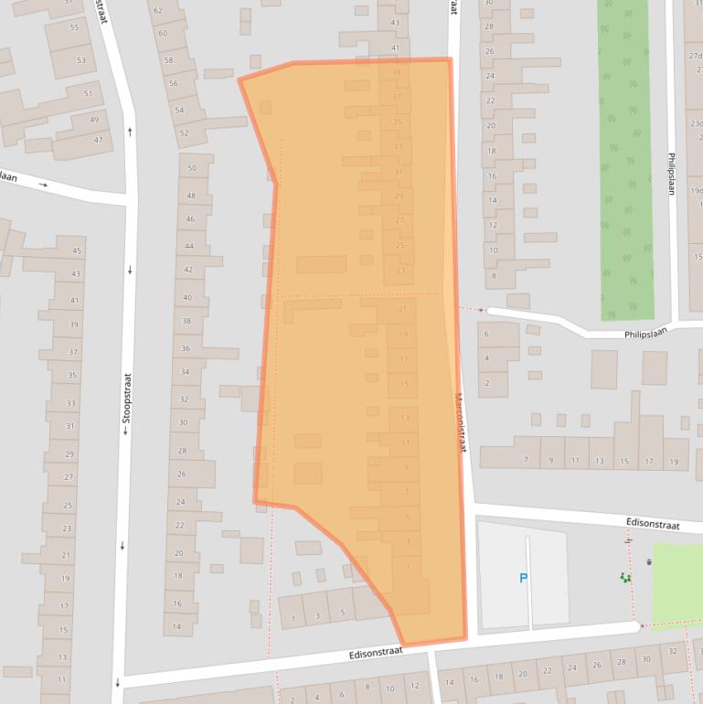 Kaart van postcodegebied 4702SE.