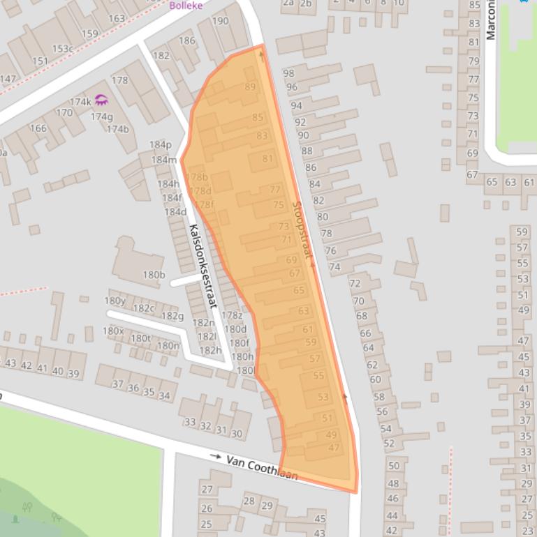 Kaart van postcodegebied 4702SP.