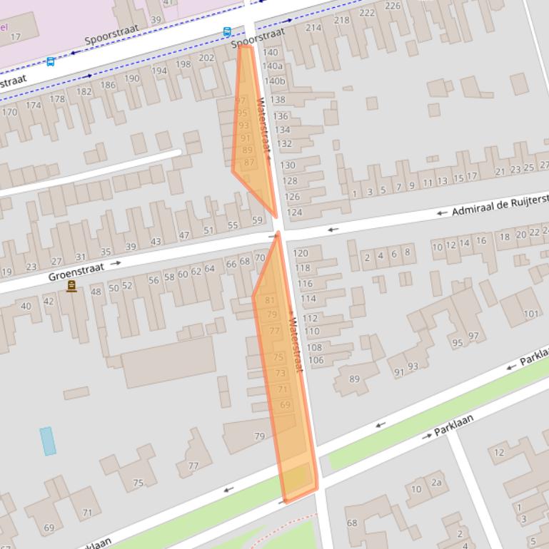 Kaart van postcodegebied 4702TT.