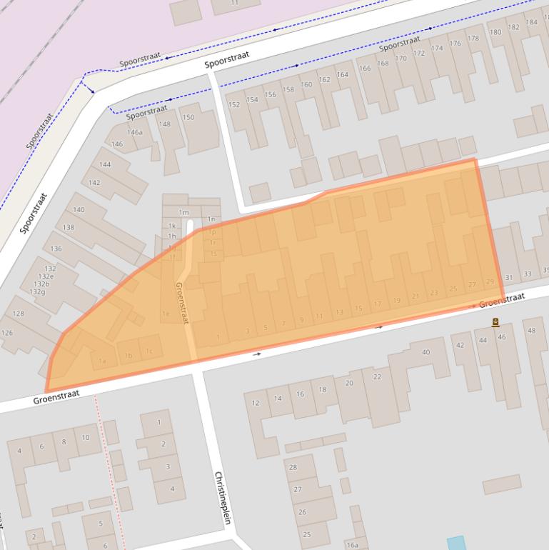Kaart van postcodegebied 4702VD.