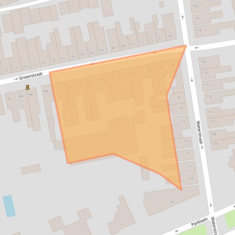 Kaart van postcodegebied 4702VH.