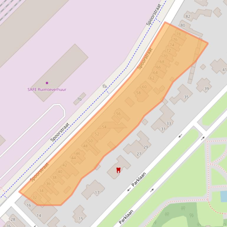 Kaart van postcodegebied 4702VL.