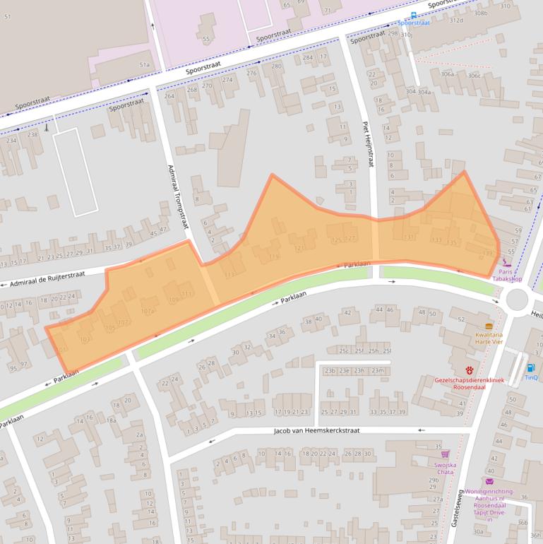 Kaart van postcodegebied 4702XC.