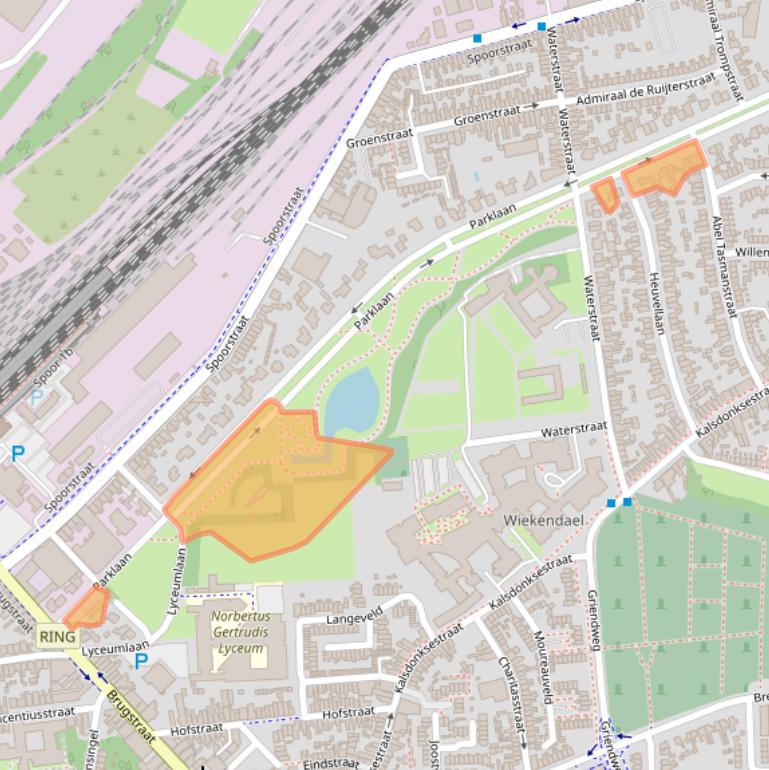 Kaart van postcodegebied 4702XD.