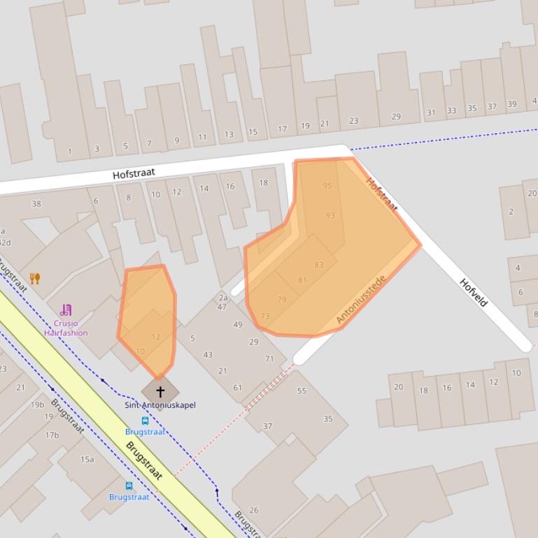 Kaart van postcodegebied 4702XS.