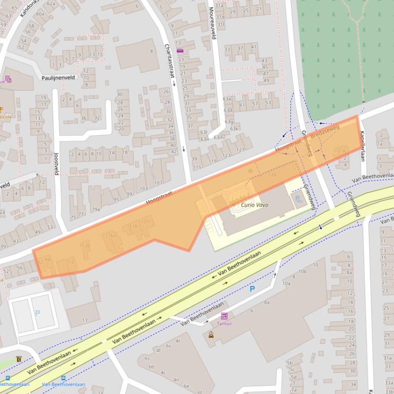 Kaart van postcodegebied 4702ZW.