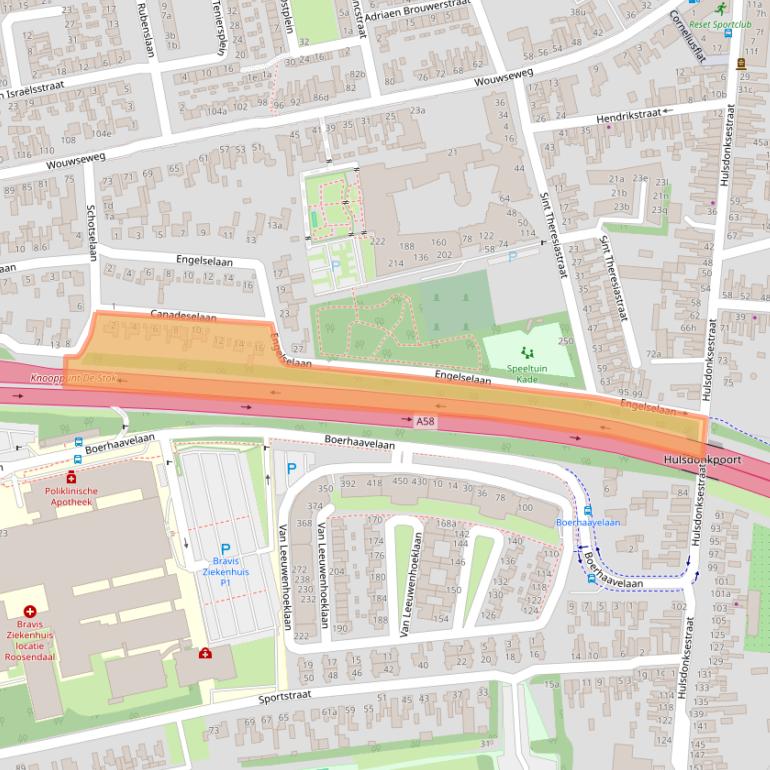 Kaart van postcodegebied 4703AB.