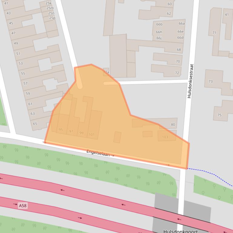 Kaart van postcodegebied 4703AH.