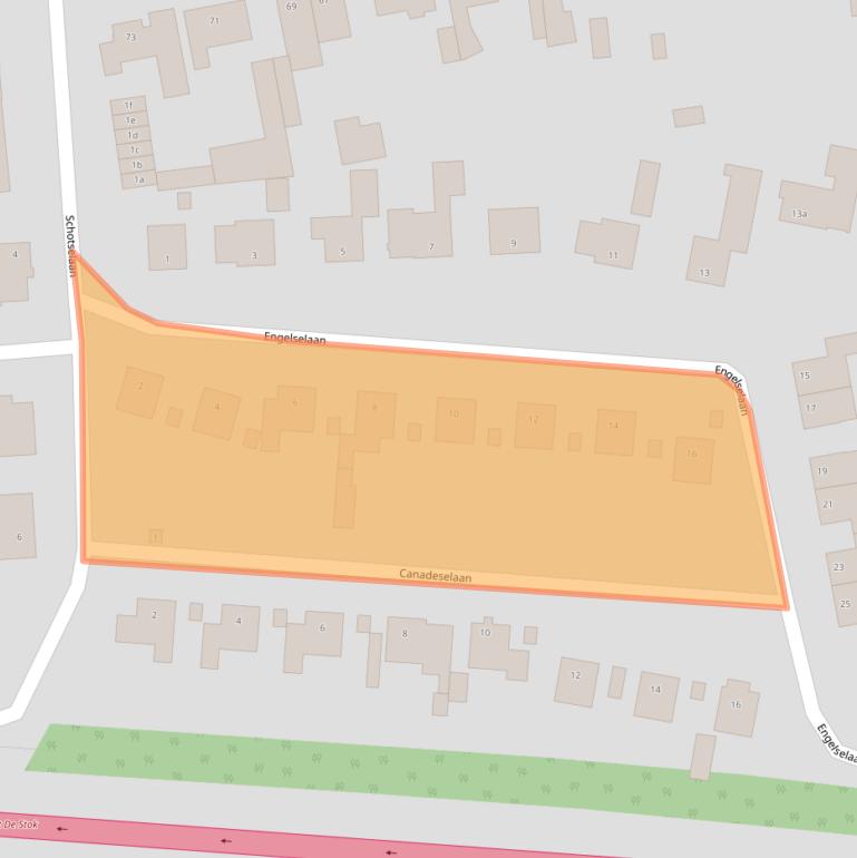 Kaart van postcodegebied 4703AJ.