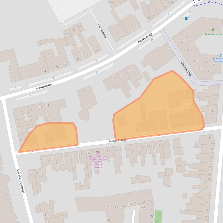 Kaart van postcodegebied 4703AN.