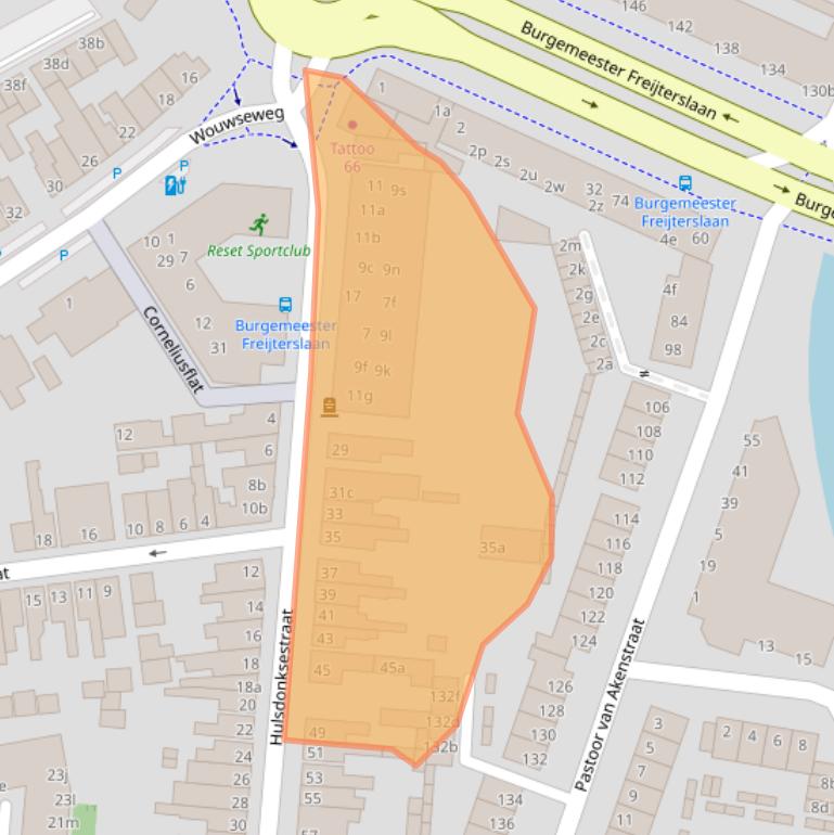 Kaart van postcodegebied 4703AP.