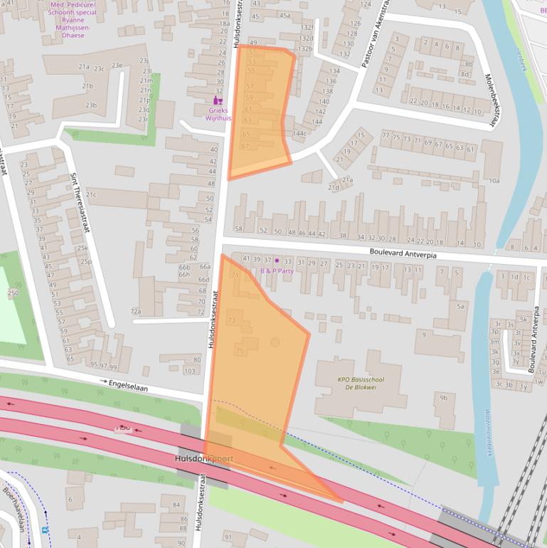 Kaart van postcodegebied 4703AR.