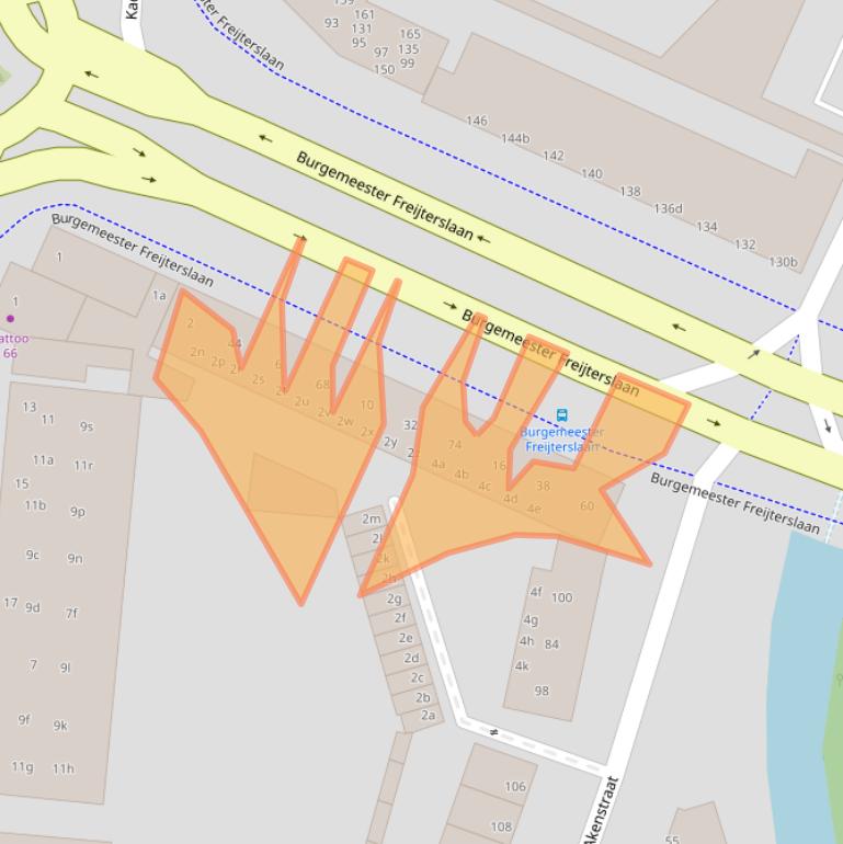 Kaart van postcodegebied 4703BC.