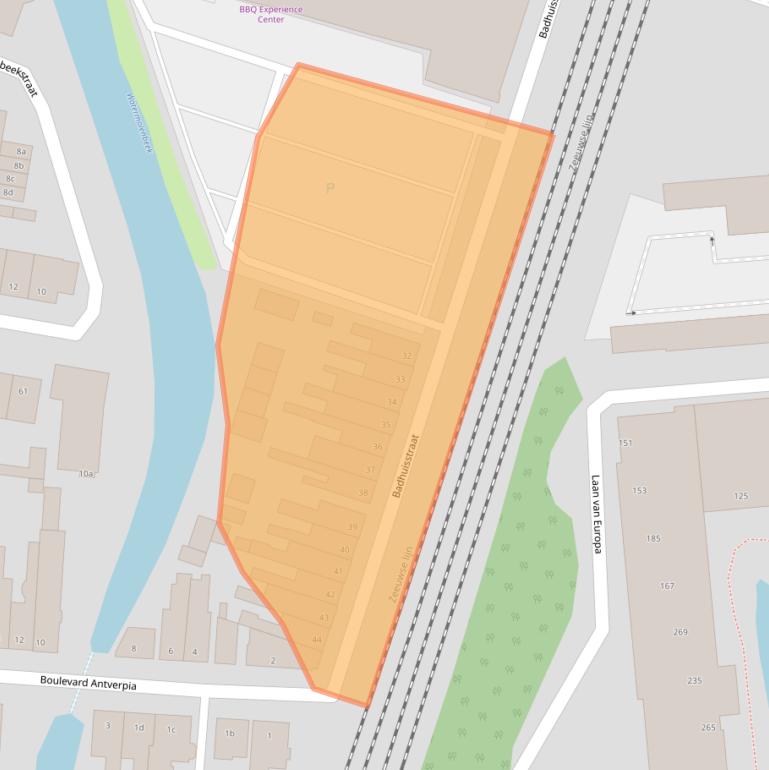 Kaart van postcodegebied 4703BJ.