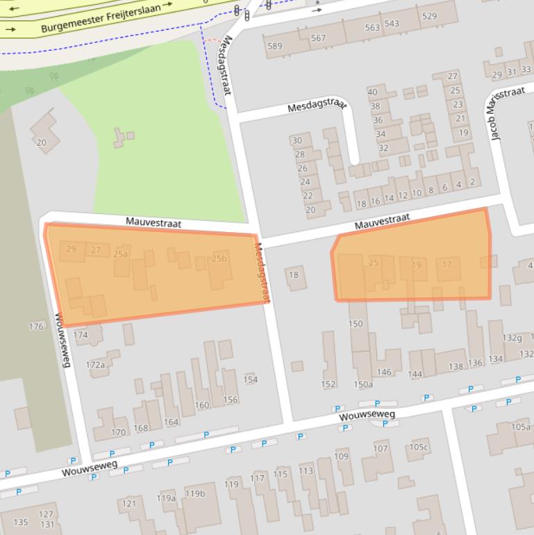 Kaart van postcodegebied 4703CW.