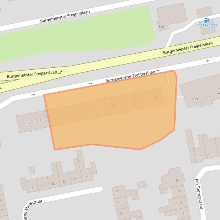 Kaart van postcodegebied 4703EK.