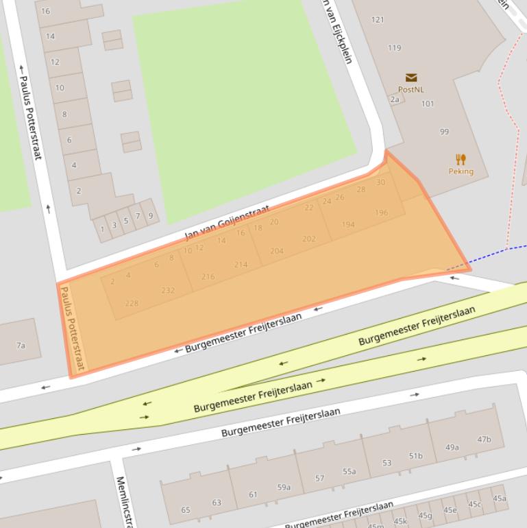 Kaart van postcodegebied 4703EW.