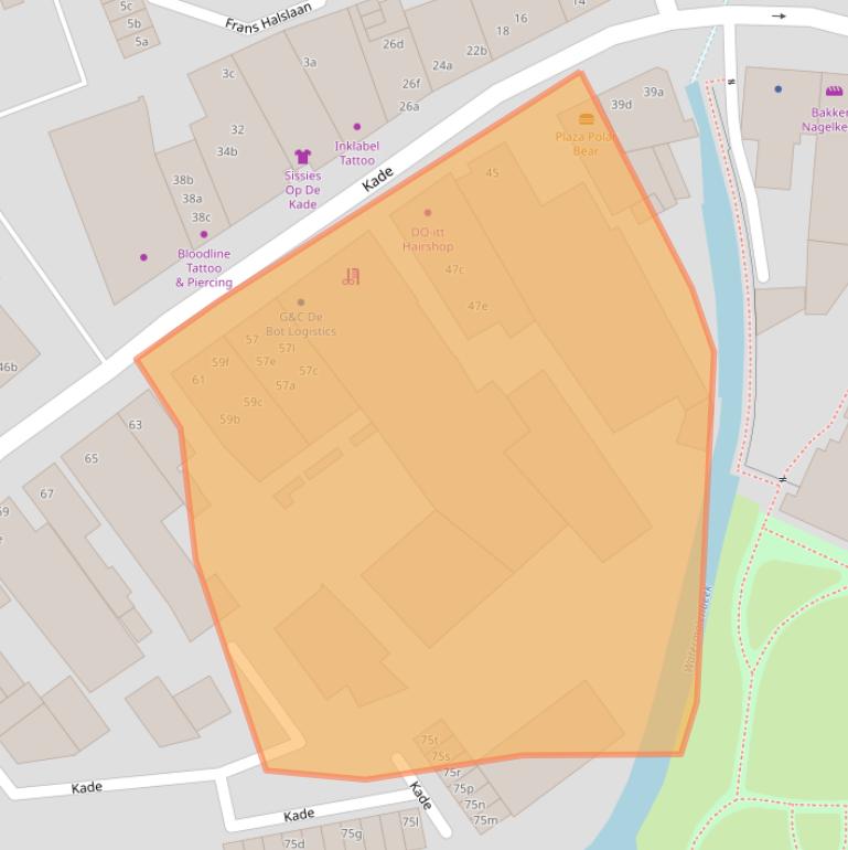 Kaart van postcodegebied 4703GC.