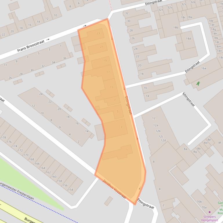 Kaart van postcodegebied 4703GK.