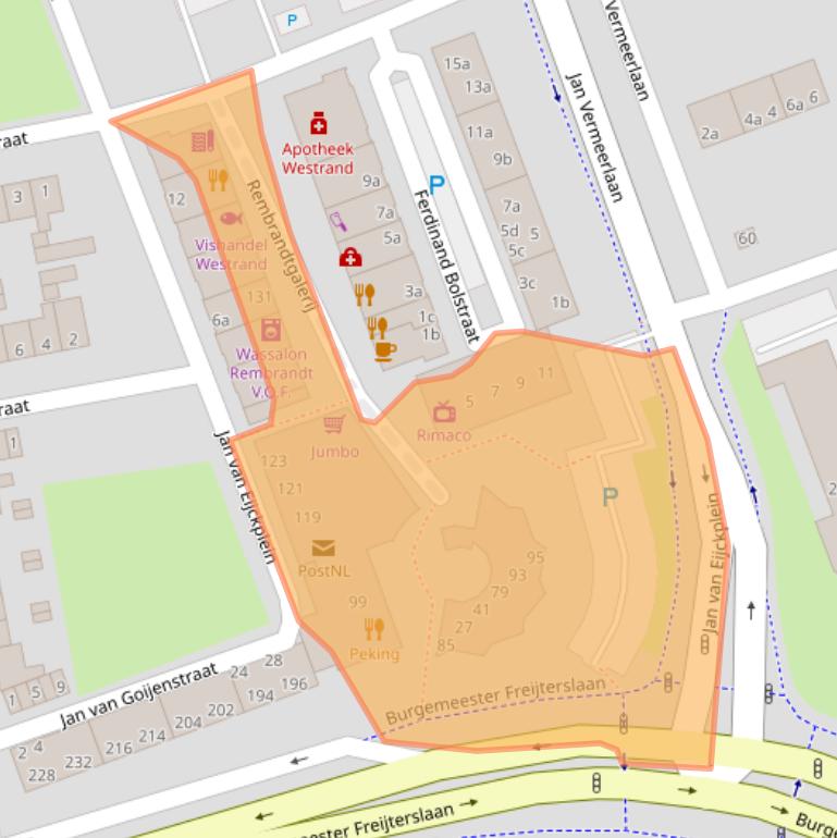 Kaart van postcodegebied 4703GX.