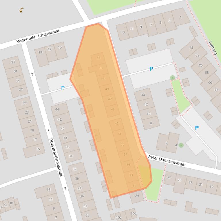 Kaart van postcodegebied 4703HC.