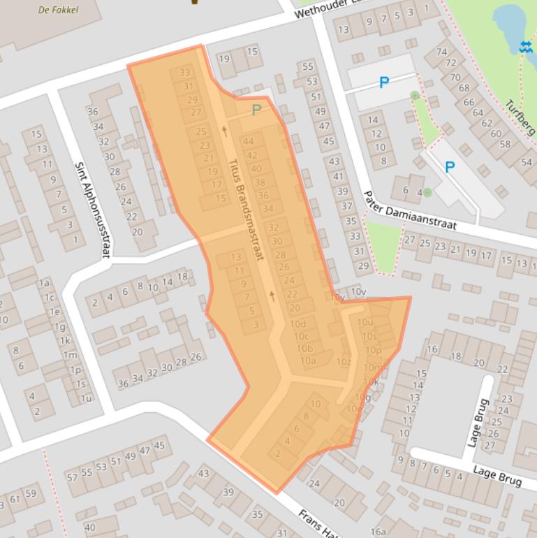 Kaart van postcodegebied 4703HG.