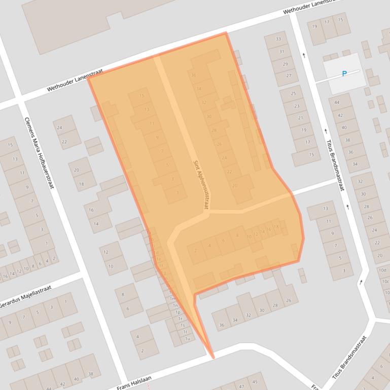 Kaart van postcodegebied 4703HH.