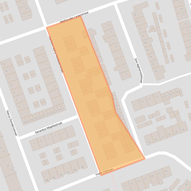 Kaart van postcodegebied 4703HK.