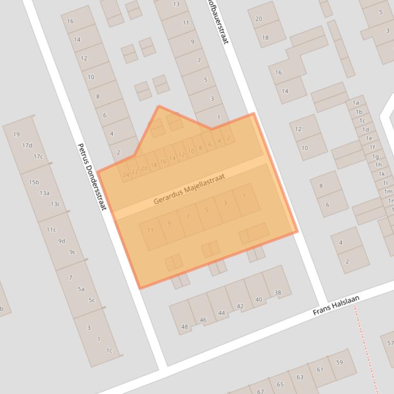 Kaart van postcodegebied 4703HL.