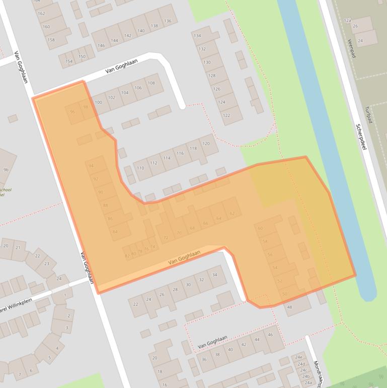 Kaart van postcodegebied 4703JC.