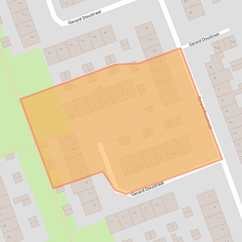 Kaart van postcodegebied 4703LJ.