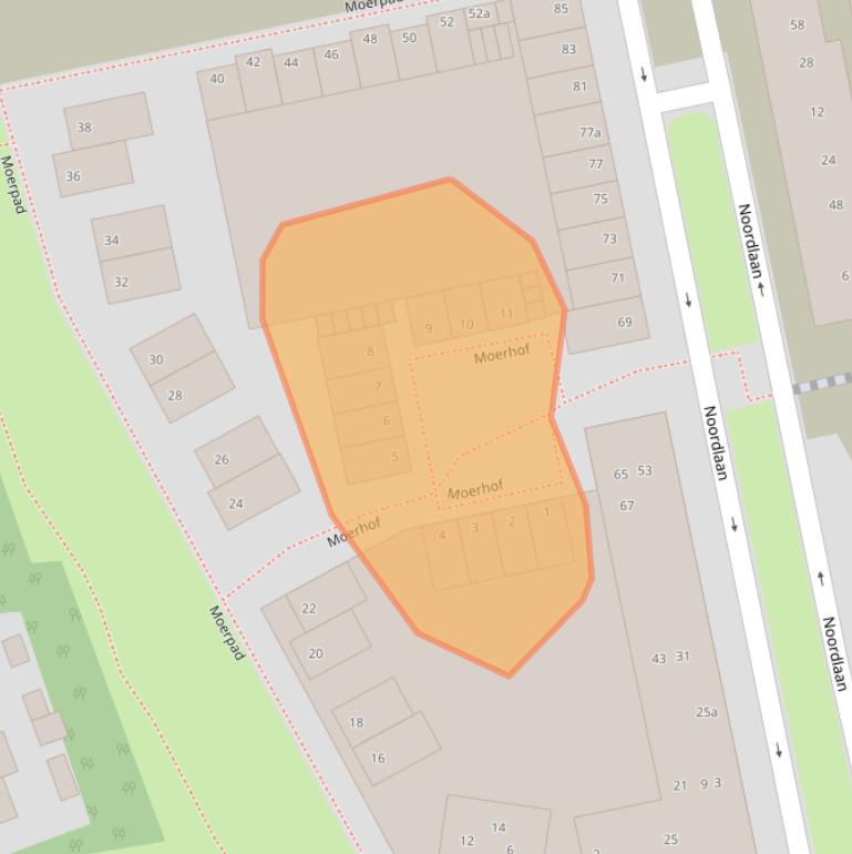 Kaart van postcodegebied 4703MB.